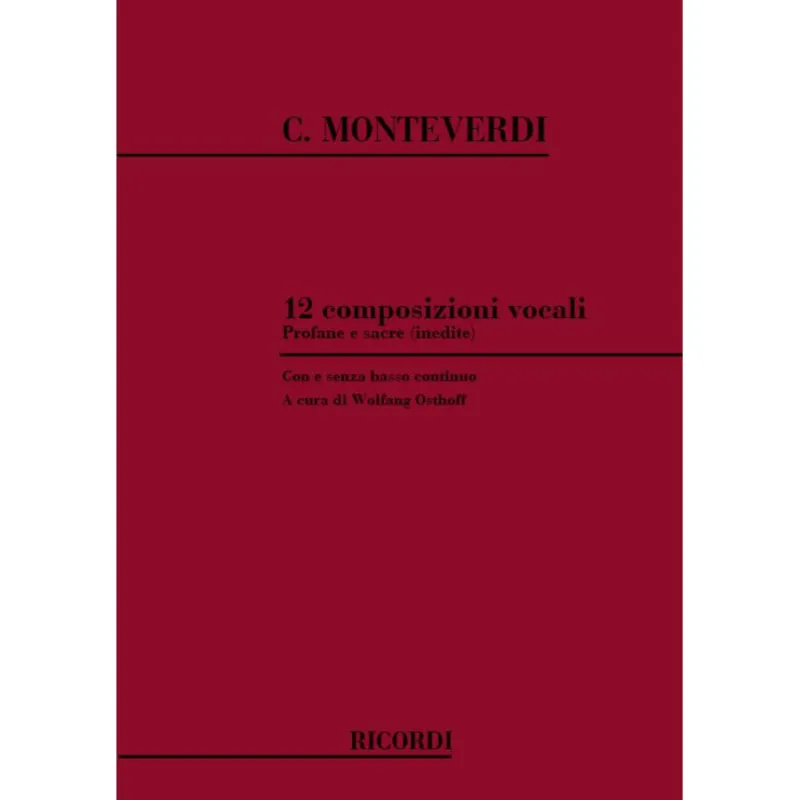 12 Composizioni Vocali Profane E Sacre (Inedite) Partitura Direttamente Dal Produttore