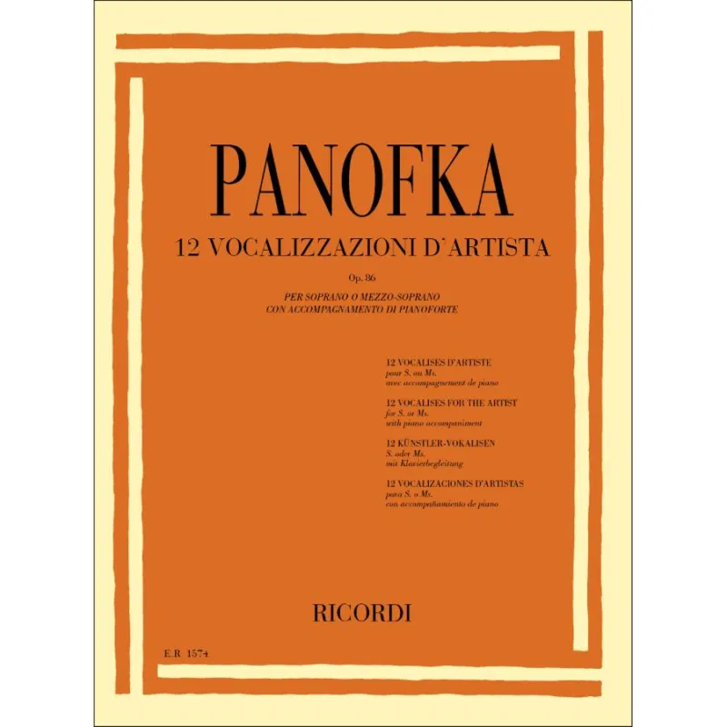 12 Vocalizzi D‘Artista Op. 86 Partitura Miglior Prezzo