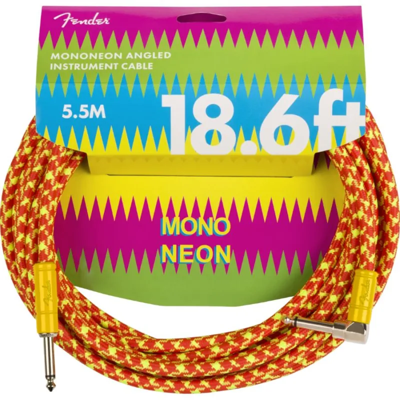 Più Venduto Fender MonoNeon cavo strumento 6 Mt Orange MONONEON 6 Mt ANGL INST CABLE