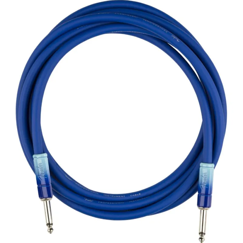 Soddisfatti O Rimborsati Fender Ombré cavo strumento diritto/diritto 3 Mt Belair Blue