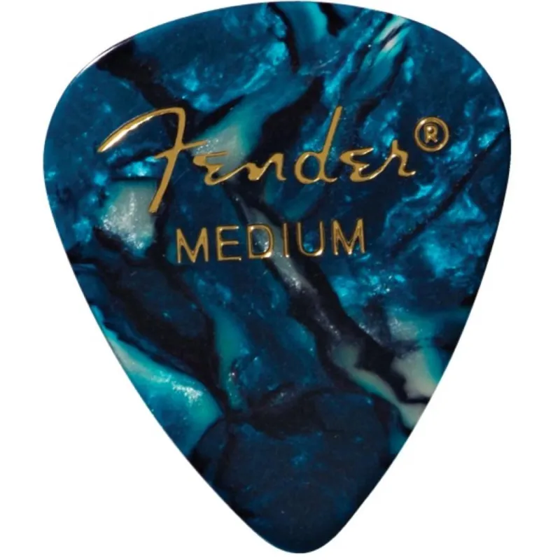 FENDER premium celluloid 351 shape picks medium ocean turquoise plettro Miglior Prezzo