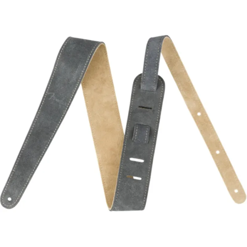 FENDER Reversible Suede Strap Gray/Tan 2" Promo Stagionale
