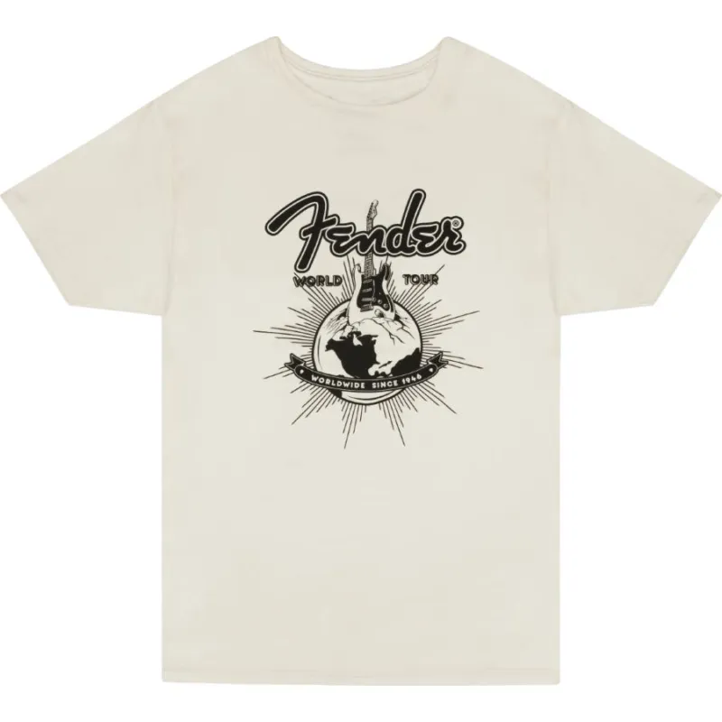 Professionale FENDER World Tour T-Shirt Vintage White XL