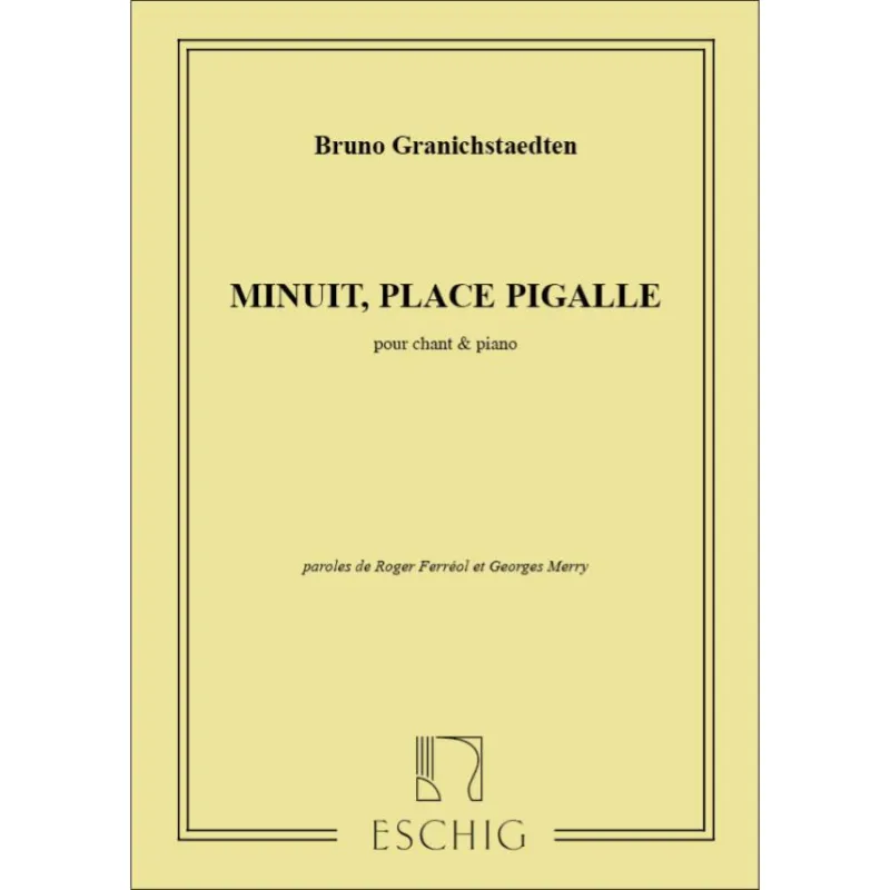 Minuit Place Pigalle Chant-Piano Partitura Ordina Subito