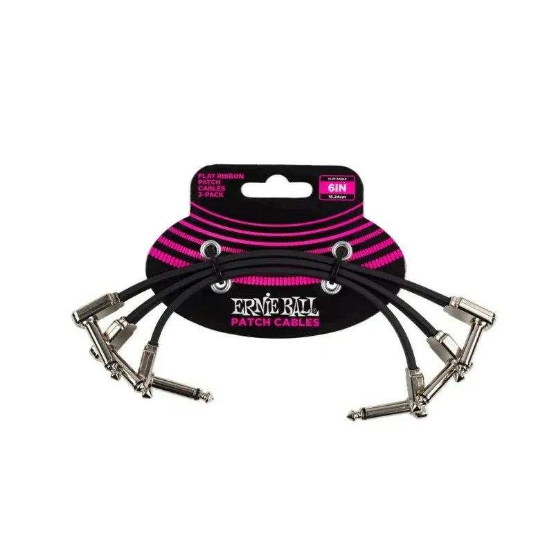 Ernie Ball 6221 6" Flat Ribbon Patch Cable 3-Pack - Pack Cavi Pedaliera Compra Adesso