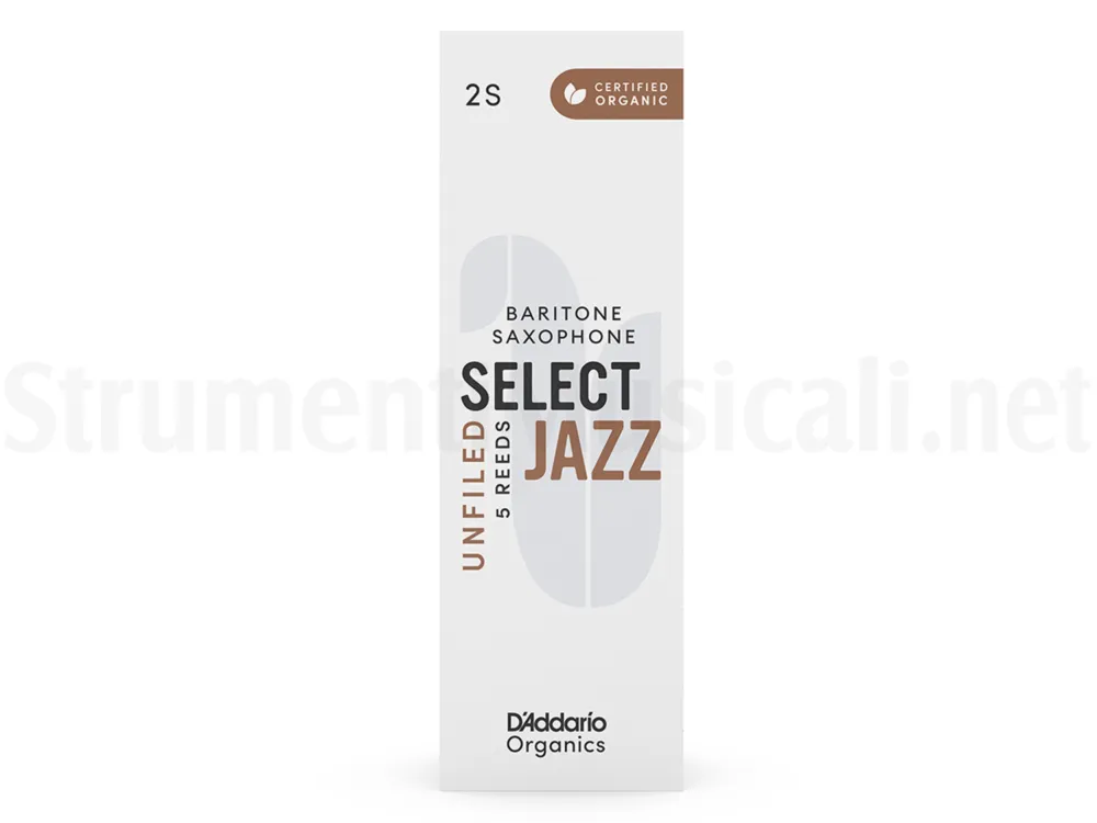 Compra Adesso D‘ADDARIO Organic Select Jazz Unfiled Baritone Sax 2 Soft (5-pack)
