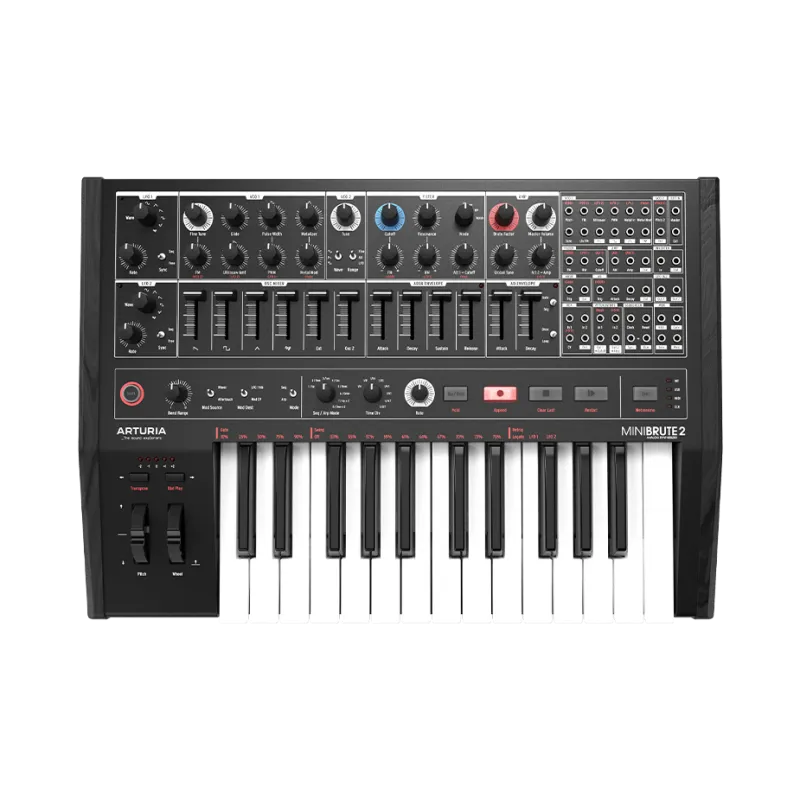 ARTURIA MINIBRUTE 2 Sintetizzatore analogico monofonico completamente analogico 25 Tasti - Black Edition Nuova Collezione