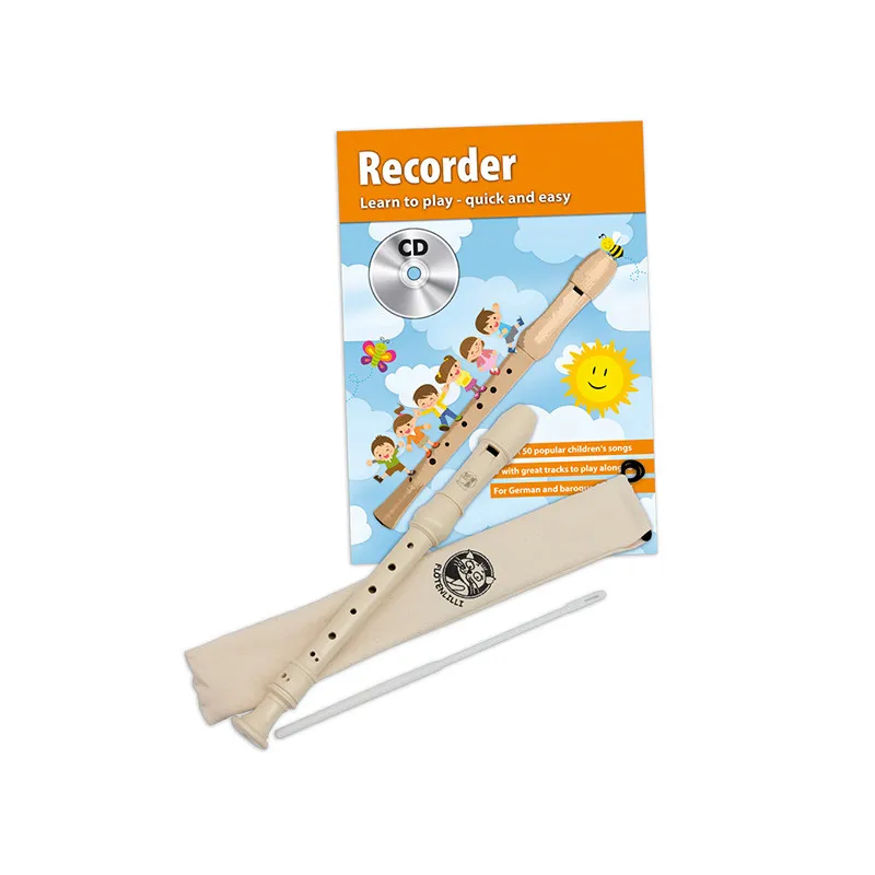 CASCHA HH1510IT FLAUTO SOPRANO IN ABS DITEGGIATURA BAROCCO CON METODO Scelto Dai Clienti