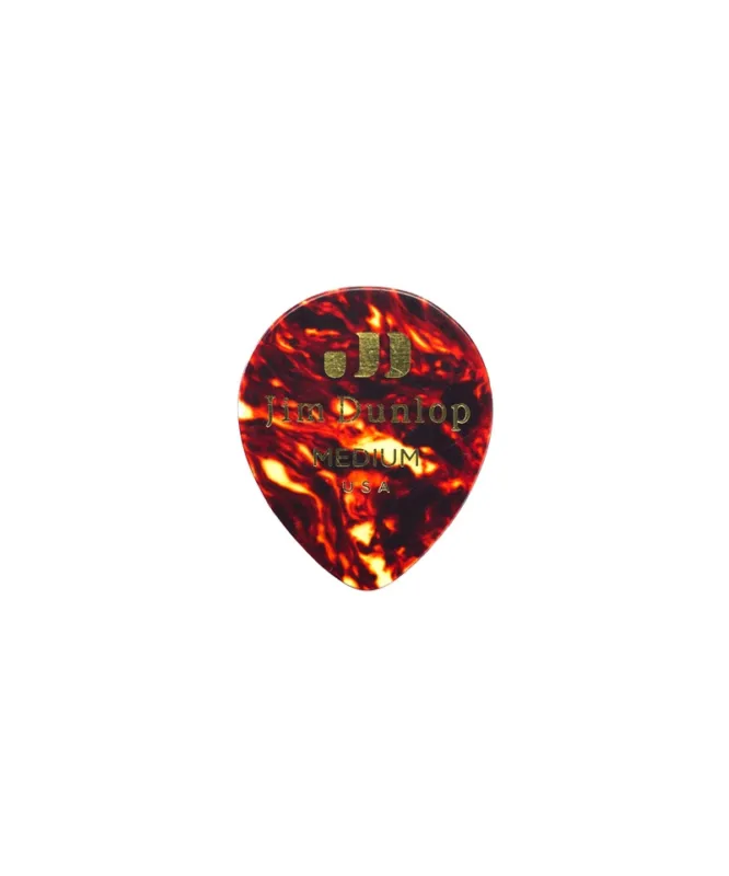 Prezzo Conveniente Dunlop 485P-03TH Celluloid Teardrop, Black Thin Player‘s Pack/12
