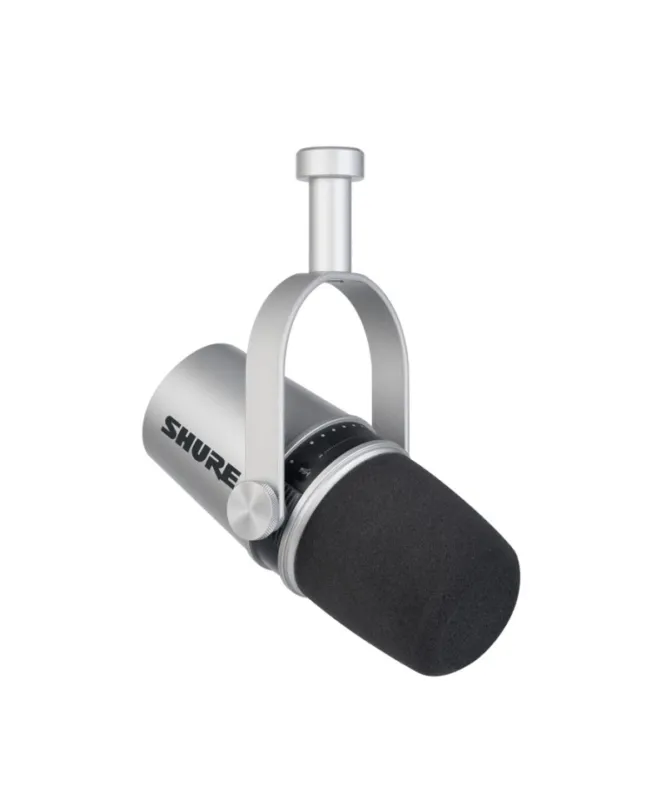 SHURE MV7-S MICROFONO DINAMICO CARDIOIDE XLR/USB ARGENTO Prezzo Conveniente