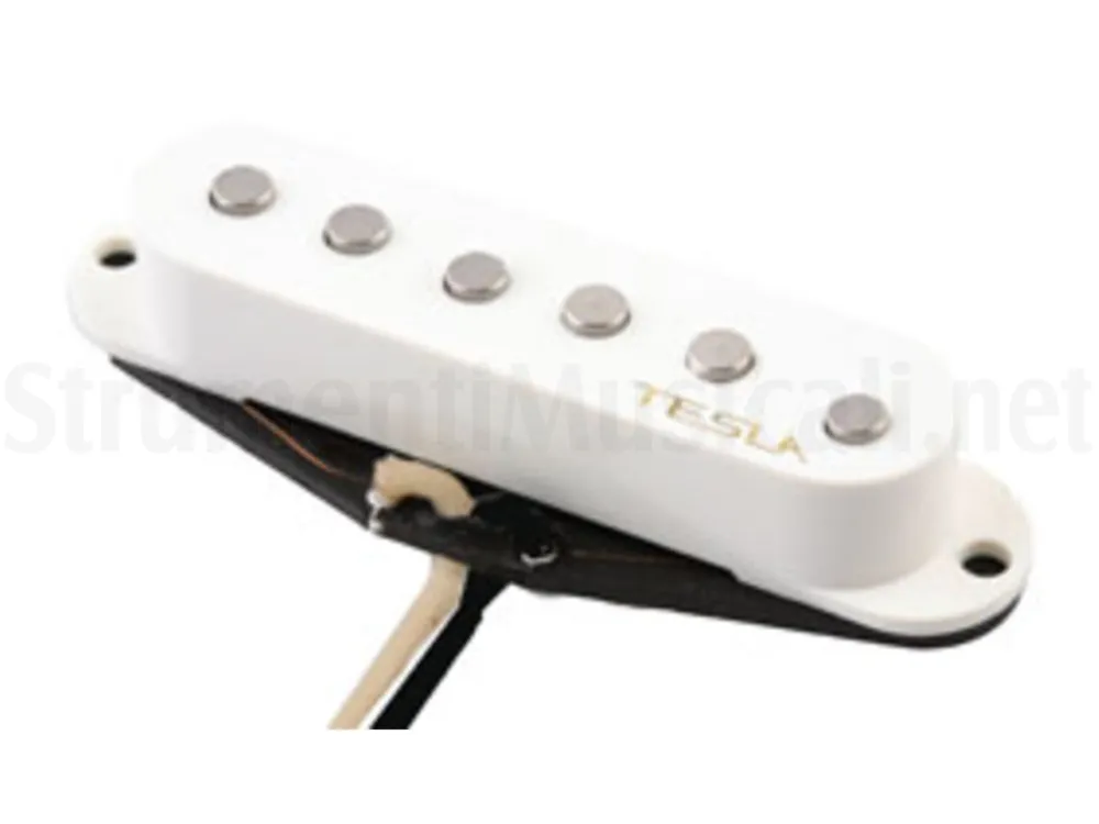 Ultime Pezzi TESLA VR-1 B WHT - Electric Guitar Single Coil Pickup - Bridge - White