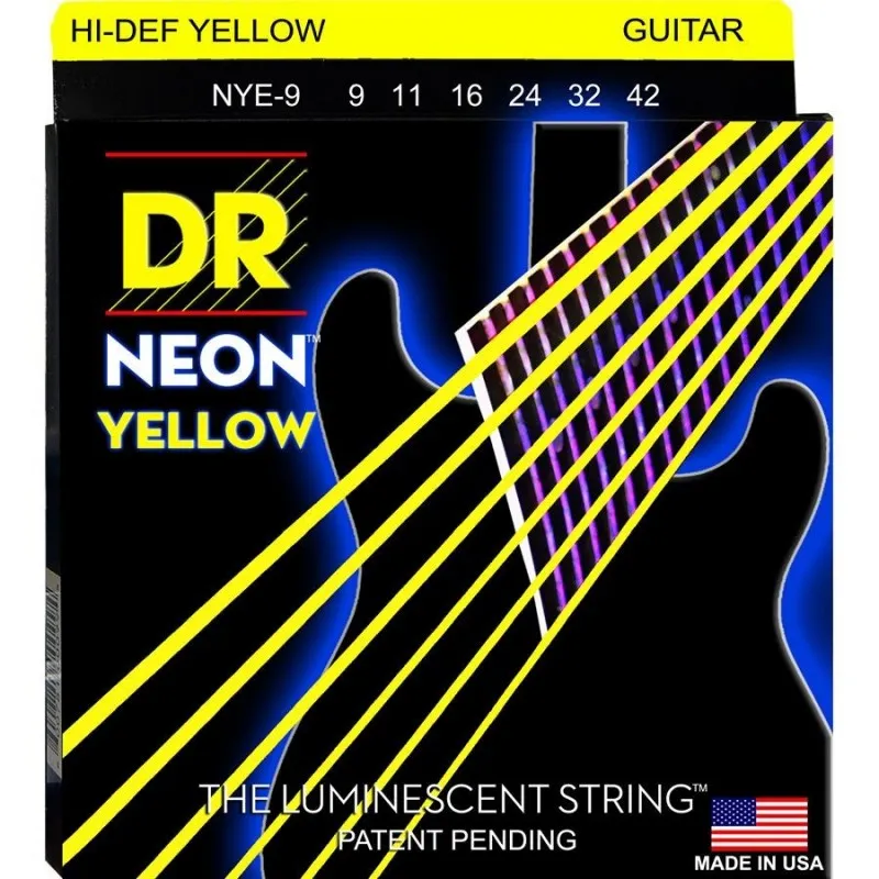 DR Strings K3 NEON HI-DEF YELLOW NYE9 Scelto Dai Clienti