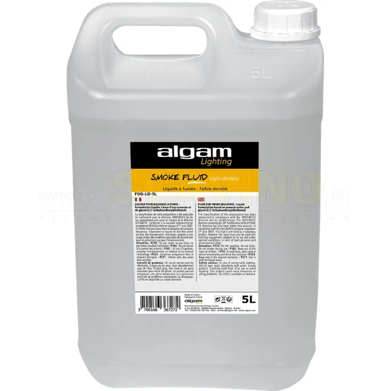 Miglior Prezzo Algam Lighting FOG-LD-5L Liquido Fumo Bassa Densità 5L