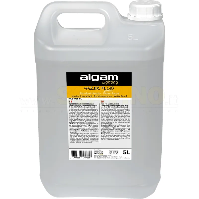 Algam Lighting HAZ-WBS-5L Liquido Fumo Densità Media Base Acqua 5L Vendita Finale