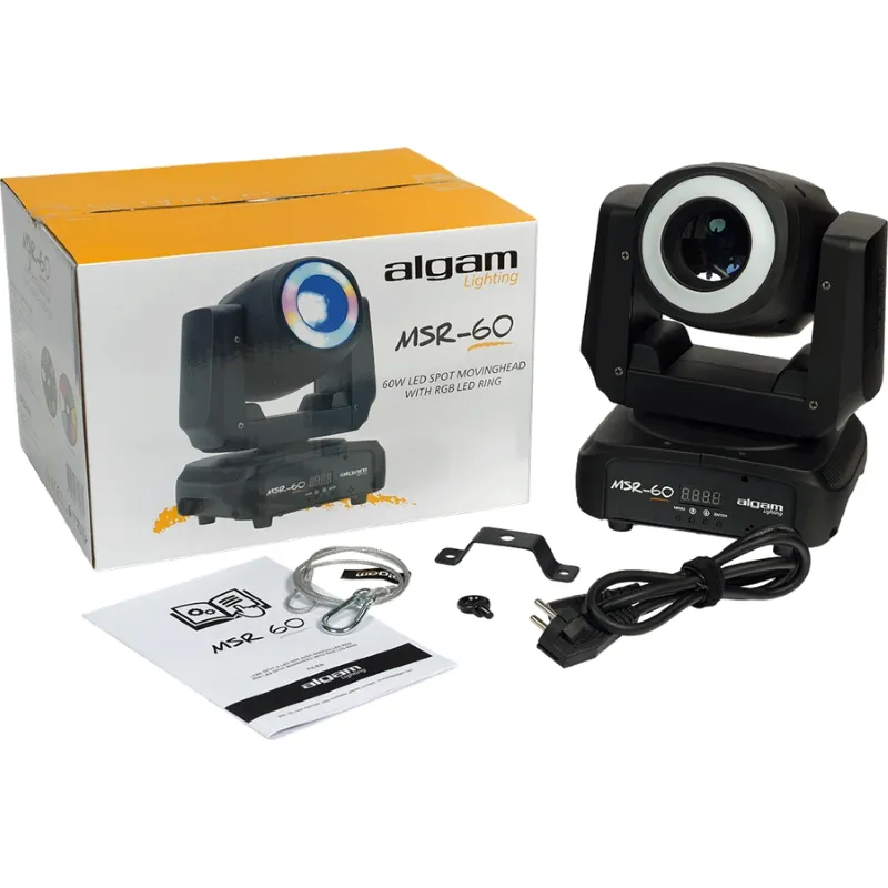 Algam Lighting MSR60 SPOT LED 60W + Ring LED RGB Professionale