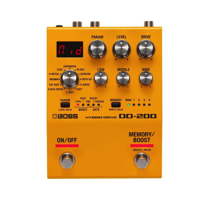 Boss OD200 Effetto Overdrive Distorsione e Fuzz a Pedale per Chitarra Popolare