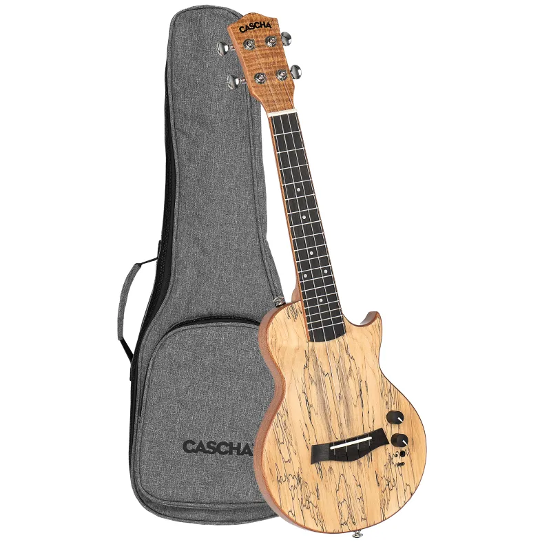 Cascha CUCE100 Electric Concert Ukulele Solidbody Maple Offerta Lampo
