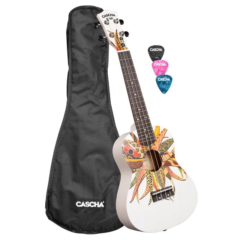 Esclusivo Cascha CULC-DC Concert Ukulele Linden Dreamcatcher (incl. Bag, 3 Picks)