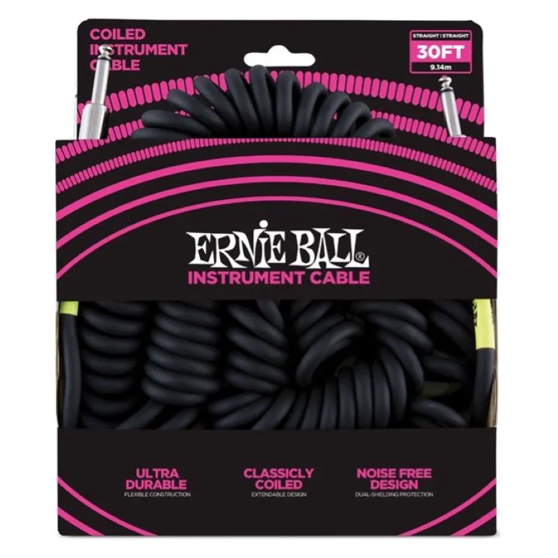 Ernie Ball P06044 Cavo Spiralato strumento Jack - Jack 9m Ultime Pezzi
