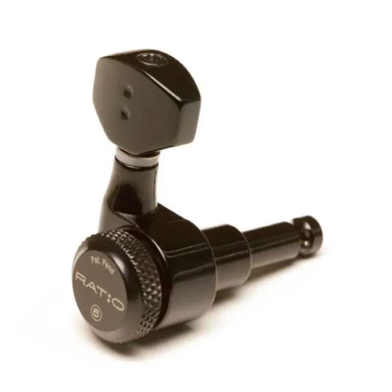 GraphTech Ratio Meccaniche Locking Elettrica 6 in linea Blac Set di meccaniche autobloccanti 6 in linea per chitarra elettrica Soddisfatti O Rimborsati