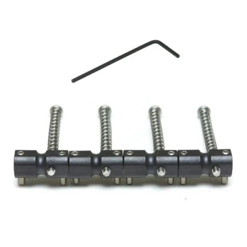 Esclusivo GraphTech String Saver J/P Bass Style 4 52,73mm Spaced 4Pcs Selletta con vite di intonazione decentrata (offset) per basso elettrico 4 corde con ponte Jazz/Precision Style con spacing 52,73mm