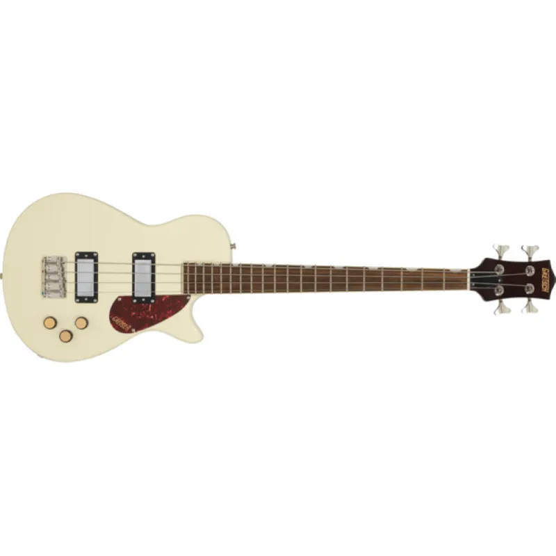 Gretsch Streamliner™ Jet™ Club Bass Single-Cut, Laurel Fingerboard, Vintage White Nuova Collezione