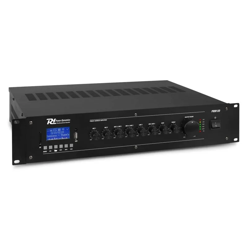 Power Dynamics PRM120 100V Mixer-Amplifier 120W Spedizione Espresso