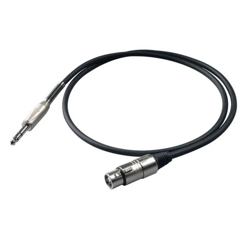 Proel BULK210LU5 Cavo XLRF - Jack Stereo (5mt) Prezzo Conveniente