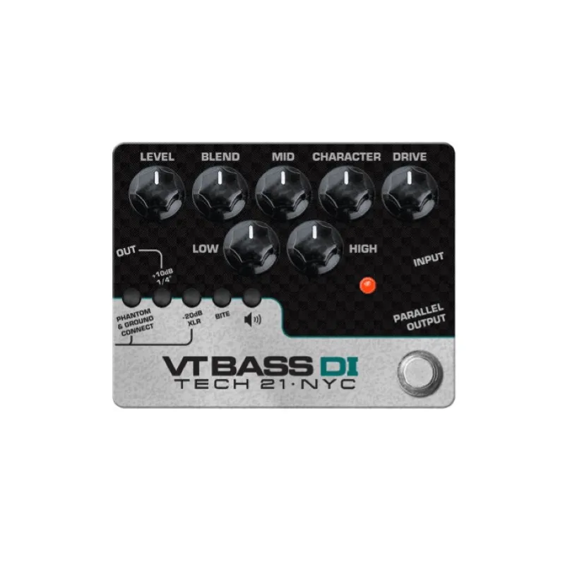 Consegna Rapida Tech21 SansAmp Character Series VT Bass DI preamplificatore a pedale per basso