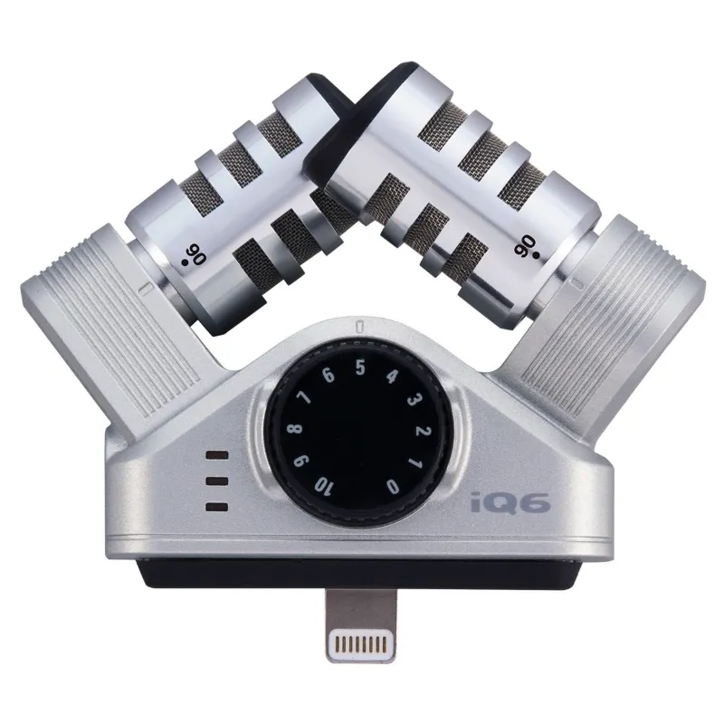 Nuova Collezione Zoom iQ6 Microfono XY Stereo con Connettore Lightning