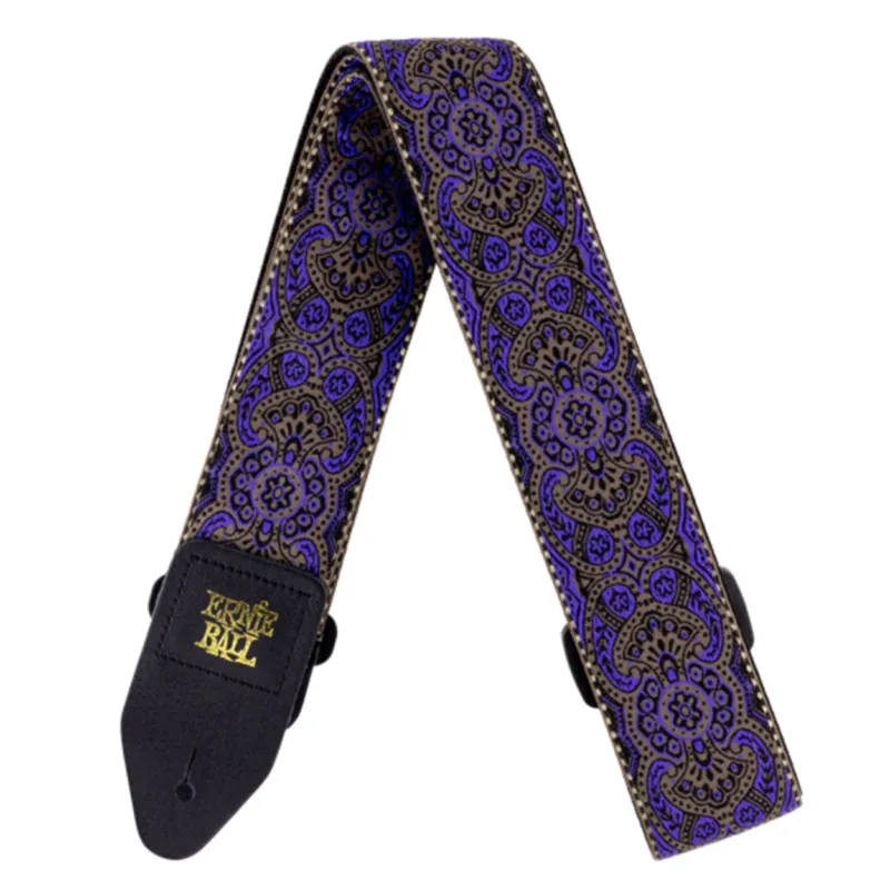 Professionale Ernie Ball 4164 Tracolla Purple Paisley Jacquard Centro Chitarre