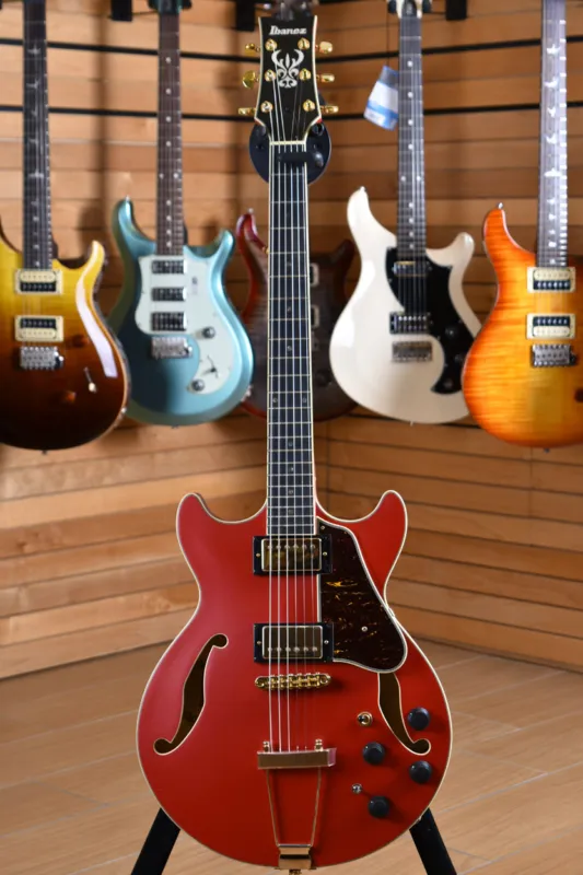 Prezzo Basso Ibanez AMH90CRF Cherry Red Flat Centro Chitarre
