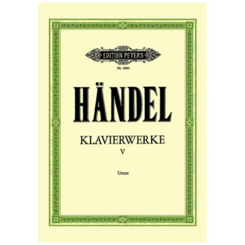 HANDEL KLAVIERWERKE BAND V Vendita Finale