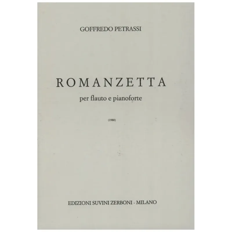 Non Perdere GOFFREDO PETRASSI ROMANZETTA PER FLAUTO E PIANOFORTE