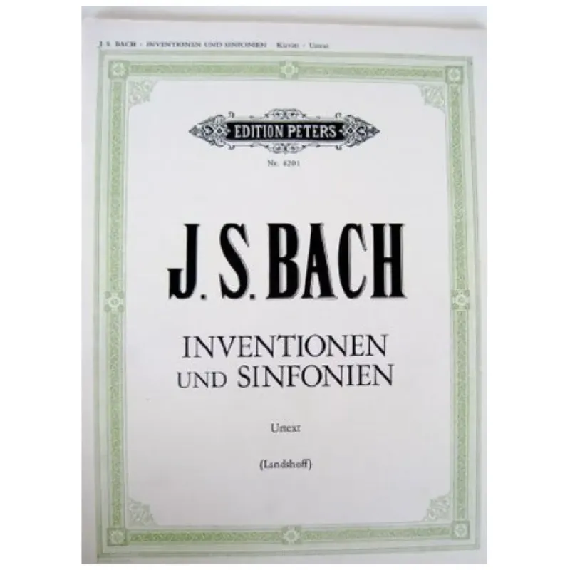 BACH INVETIONEN UND SINFONIEN URTEXT Ultime Pezzi