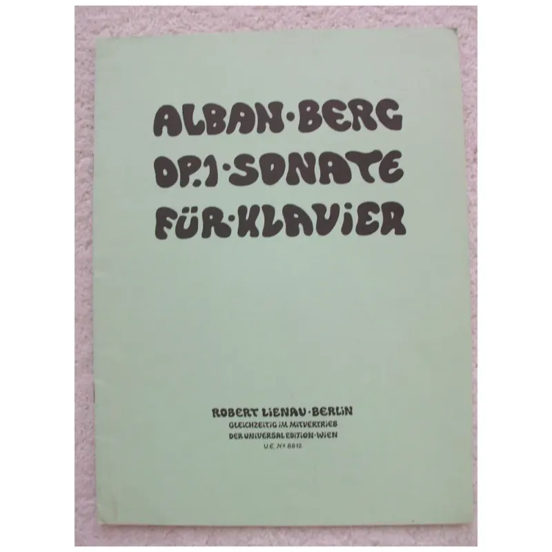 ALBAN BERG OP 1 SONATE FUR KLAVIER A Buon Prezzo
