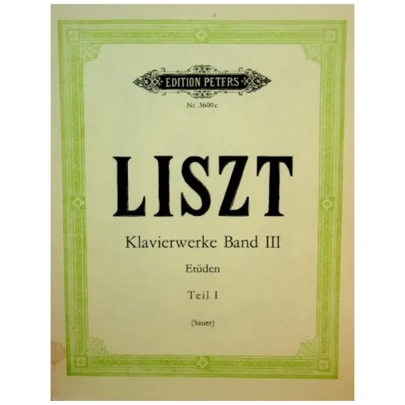 LISZT KLAVIERWERKE BAND III ETUDEN TEIL 1 Popolare