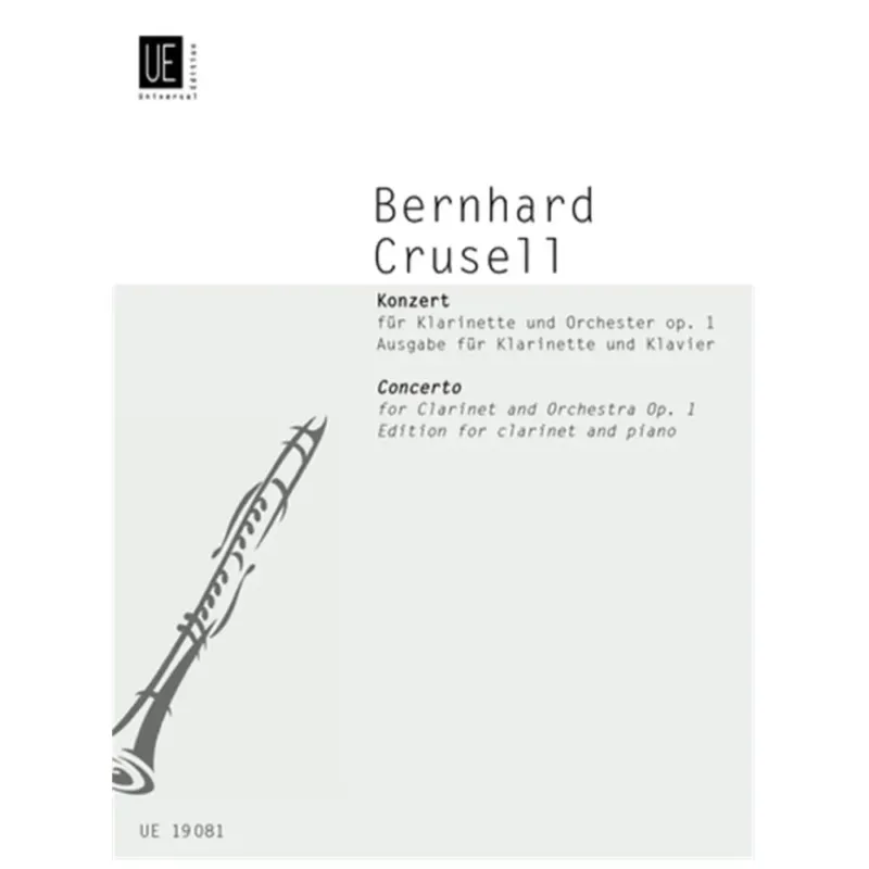Spedito Oggi BERNHARD CRUSELL CONCERTO OP. 1 PER CLARINETTO E PIANOFORTE