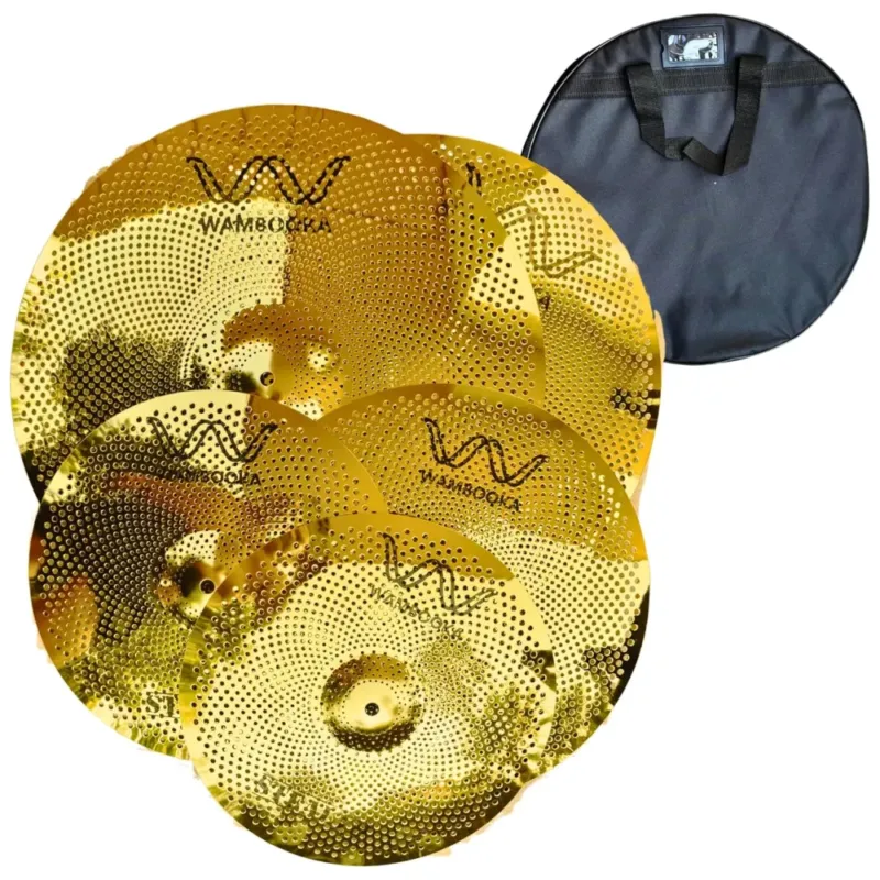 WAMBOOKA SET STEALTH LOW VOLUME CYMBALS 5PCS + BAG Prezzo Ridotto