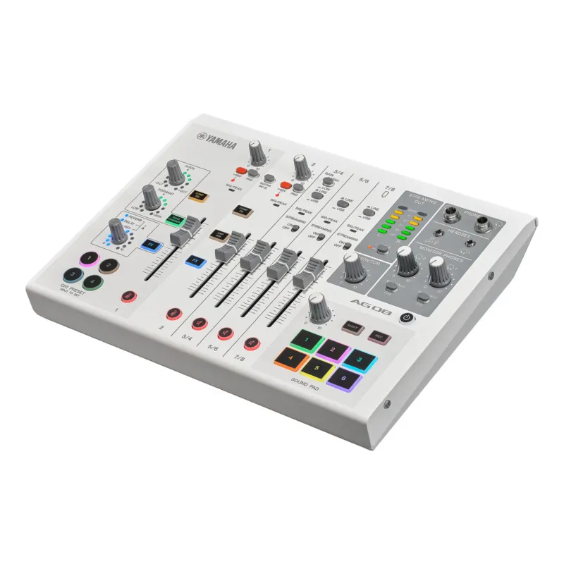 Yamaha AG08 - Mixer per live streaming (Bianco) Offerta Speciale
