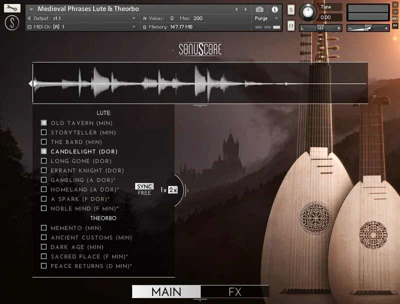 Direttamente Dal Produttore Sonuscore Lute & Therebo Medieval Phrases
