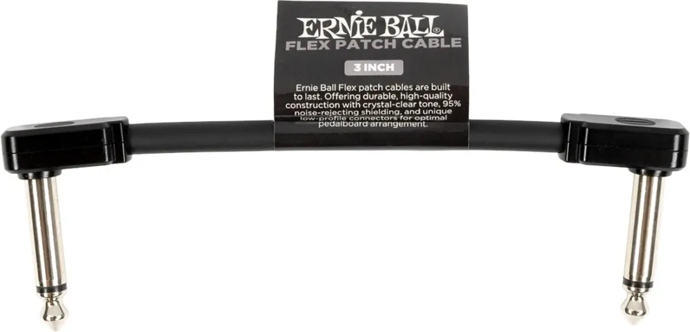 Ernie Ball 6438 Flex Patch Cable Black, 7,5cm Saldi
