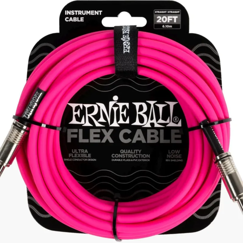 Ernie Ball 6418 FLEX Instrument Cable 6m - Pink Prezzo Basso