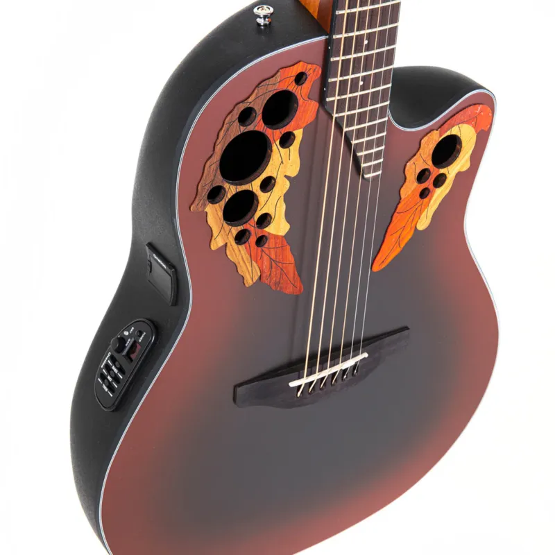 Compra Oggi Stesso Ovation E-Acoustic Guitar Celebrity Elite Mid Cutaway - Reverse Red Burst (CE44-RRB-G)