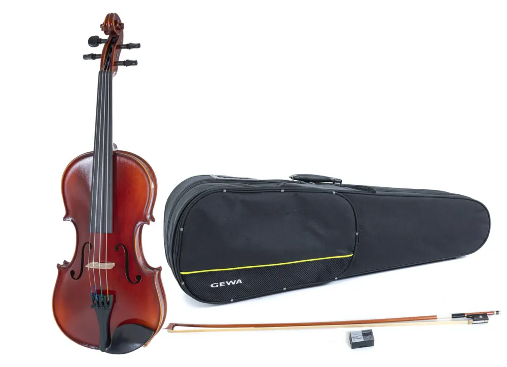 GEWA Violin Ideale - 4/4 lefthand (Ready to play incl. shaped case, Massaranduba bow, Larsen Aurora strings, transport-secured) Solo Oggi