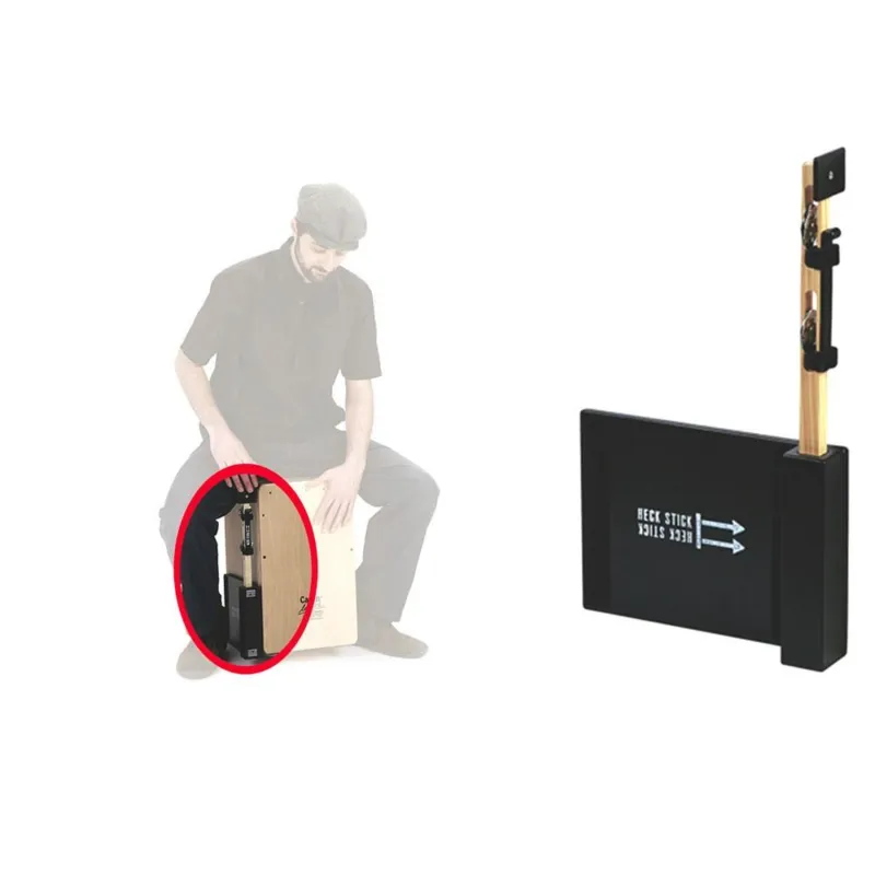 SCHLAGWERK HECK75 - Heck Stick - jingle stick c/piastra di montaggio per cajon Reso Gratuito