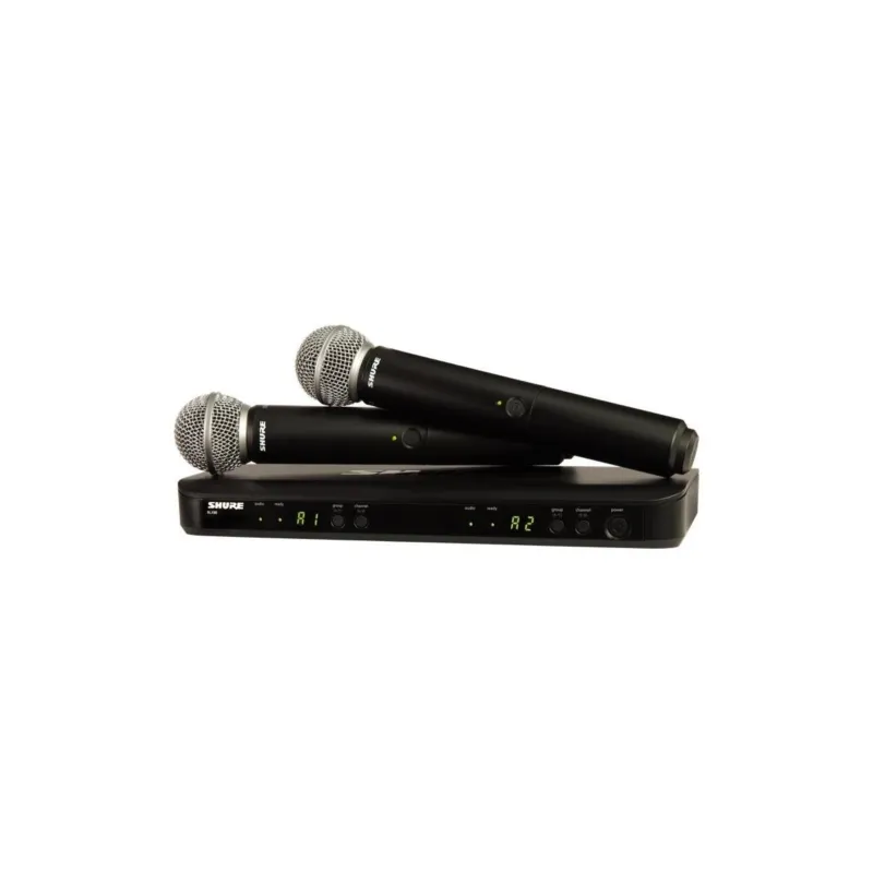 Shure blx288e-sm58 radiomicrofono palmare cardioide wireless 2 canali Professionale