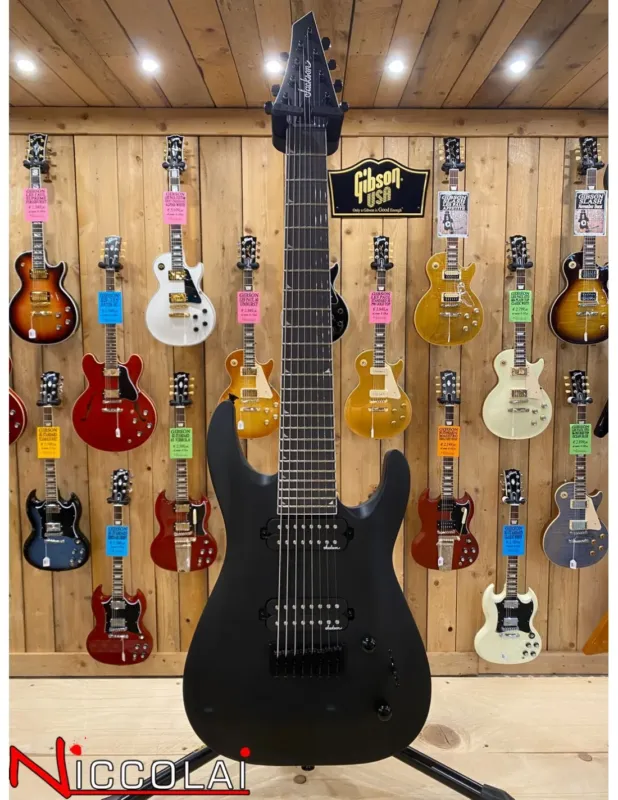 JACKSON JS Series Dinky Arch Top JS32-8 DKA HT, Amaranth Fingerboard, Satin Black Solo Oggi
