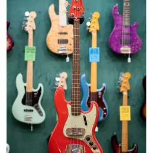 A Buon Prezzo Fender Custom Shop Time Machine 1963 Jazz Bass Aged Fiesta Red Journeyman Relic