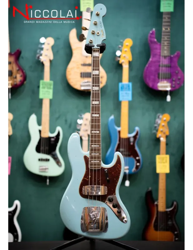Bestseller Fender Limited Edition Custom Shop 66 Jazz Bass Journeyman Rosewood Aged Daphne Blue 2023